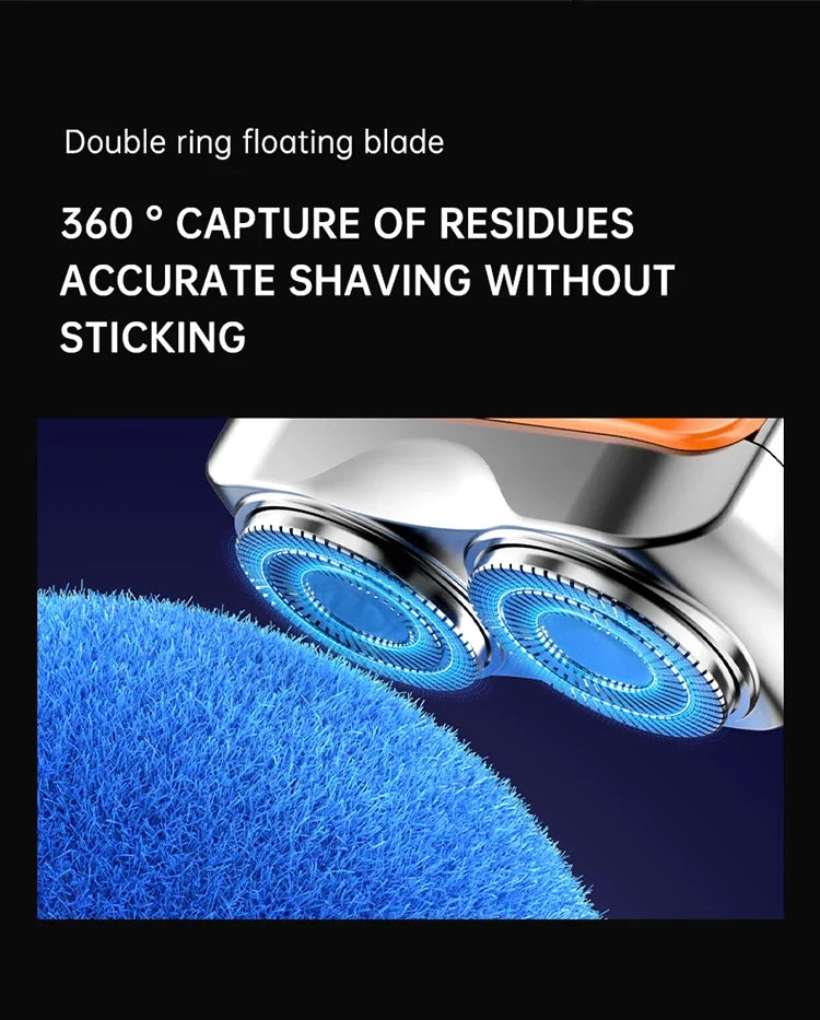 Mini Electric Smart Shaver Household Car Shaver Digital Display Dual Blade Rechargeable Shaver Powerful Beard Trimmer Tool Beauty World Shop