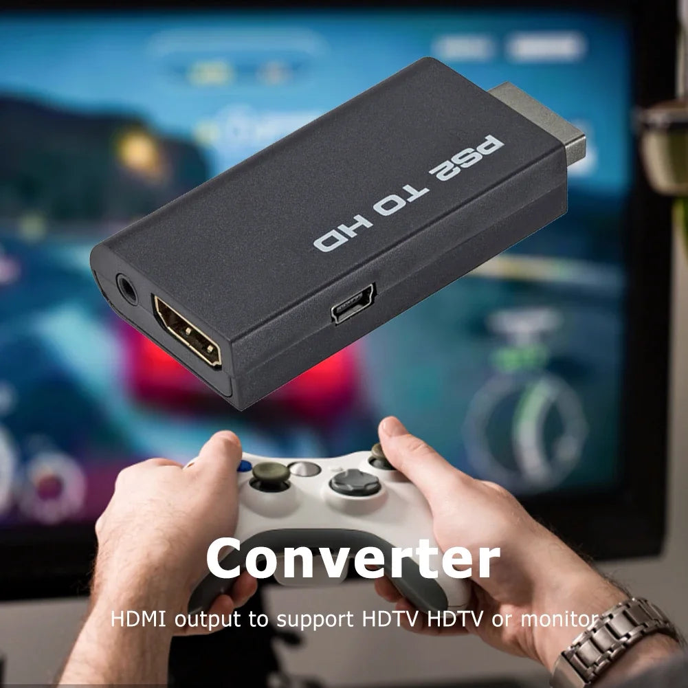Hdmi To Ps2 Compatible Converter Adapter Audio And Video With 3.5mm Audio Cable Supports Pc All Ps2 480i 480p 576i Display Modes Beauty World Shop