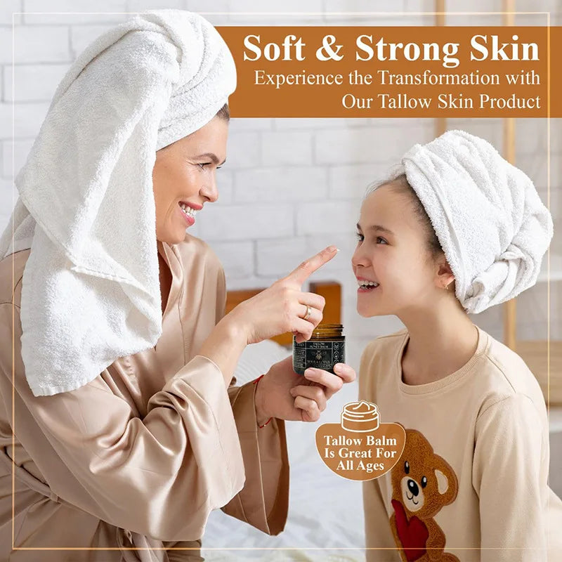Organic Grass-Fed Beef Tallow Balm with Raw Honey - Moisturizing Cream for Soft, Smooth Skin - Handmade All-Natural Moisturizer Beauty Trend Shop