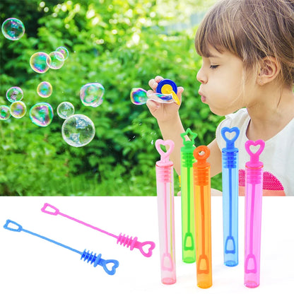 10-50pcs Colorful Bubble Soap Bottle Heart Wand Empty Tube Kids Birthday Party Favors Pinata Filler Toys Wedding Gifts for Guest Beauty World Shop