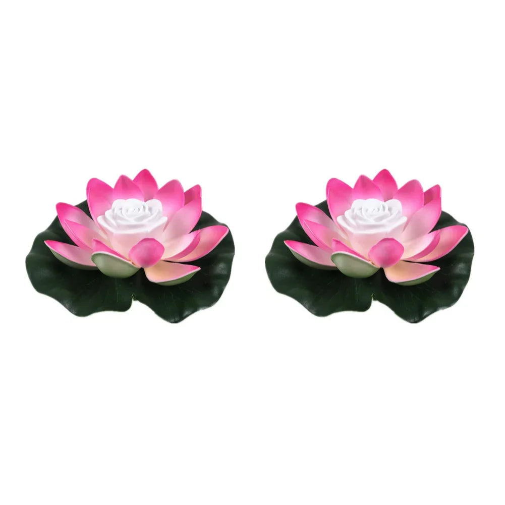 LED Waterproof Floating Lotus Light Battery Operated Artificial Lily Flower Night Lamp Pond Pool Garden Fish Tank Water Decor Beauty World Shop