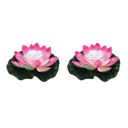 LED Waterproof Floating Lotus Light Battery Operated Artificial Lily Flower Night Lamp Pond Pool Garden Fish Tank Water Decor Beauty World Shop