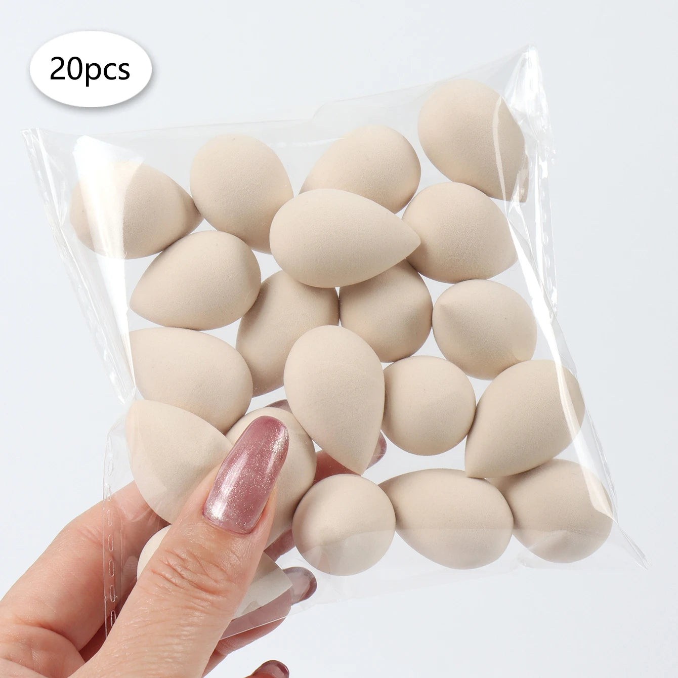 20 件装 Mini Finger Puff Beauty Cosmetic Foundation Cosmetic Sponge Makeup Blender Suitable for Cream & Powder Concealer Beauty World Shop