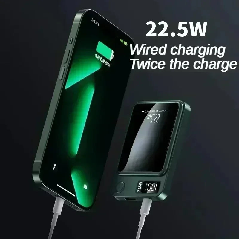 Lenovo Magnetic Wireless Power Bank 500000mAh PD22.5W Large Capacity Fast Charging External Battery For iPhone Huawei Samsung Beauty World Shop