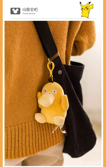Anime Pokemon Pikachu Mew Psyduck Squirtle Bulbasaur Kawaii Stuffed Plush Toys School Bag Backpack Pendant Doll Keychain Gift Beauty World Shop