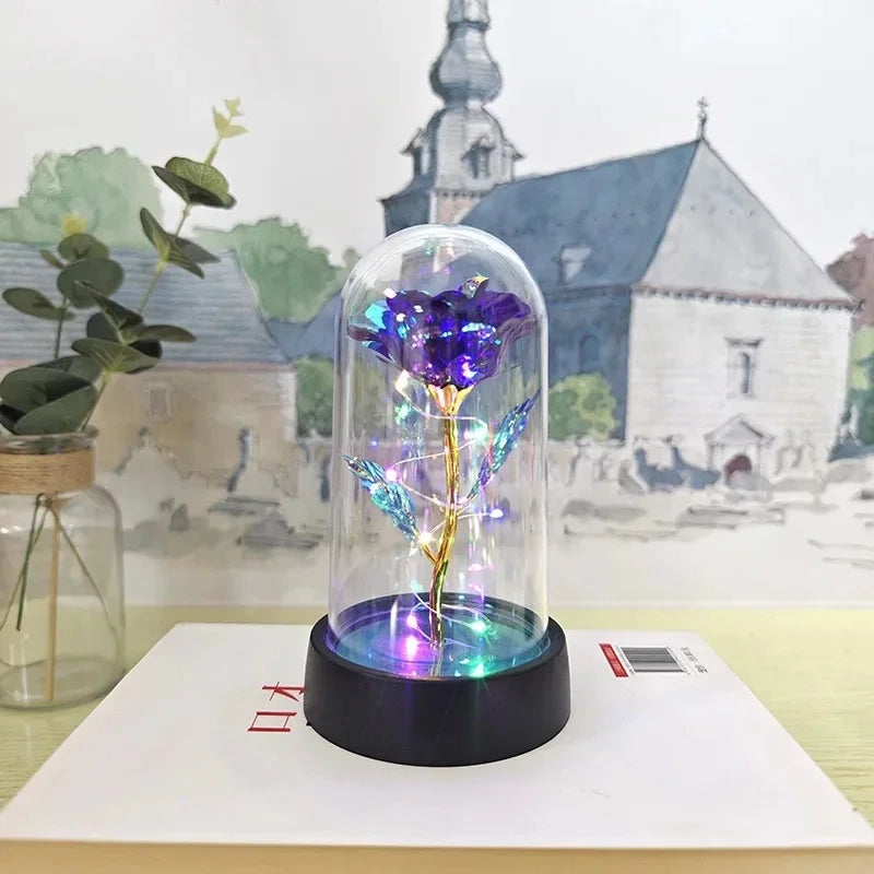 Rose Light Beautiful Realistic Looking Night Light Rose Eternal Flower Party Supplies LED Simulation Rose Flower Valentine's Day Beauty World Shop
