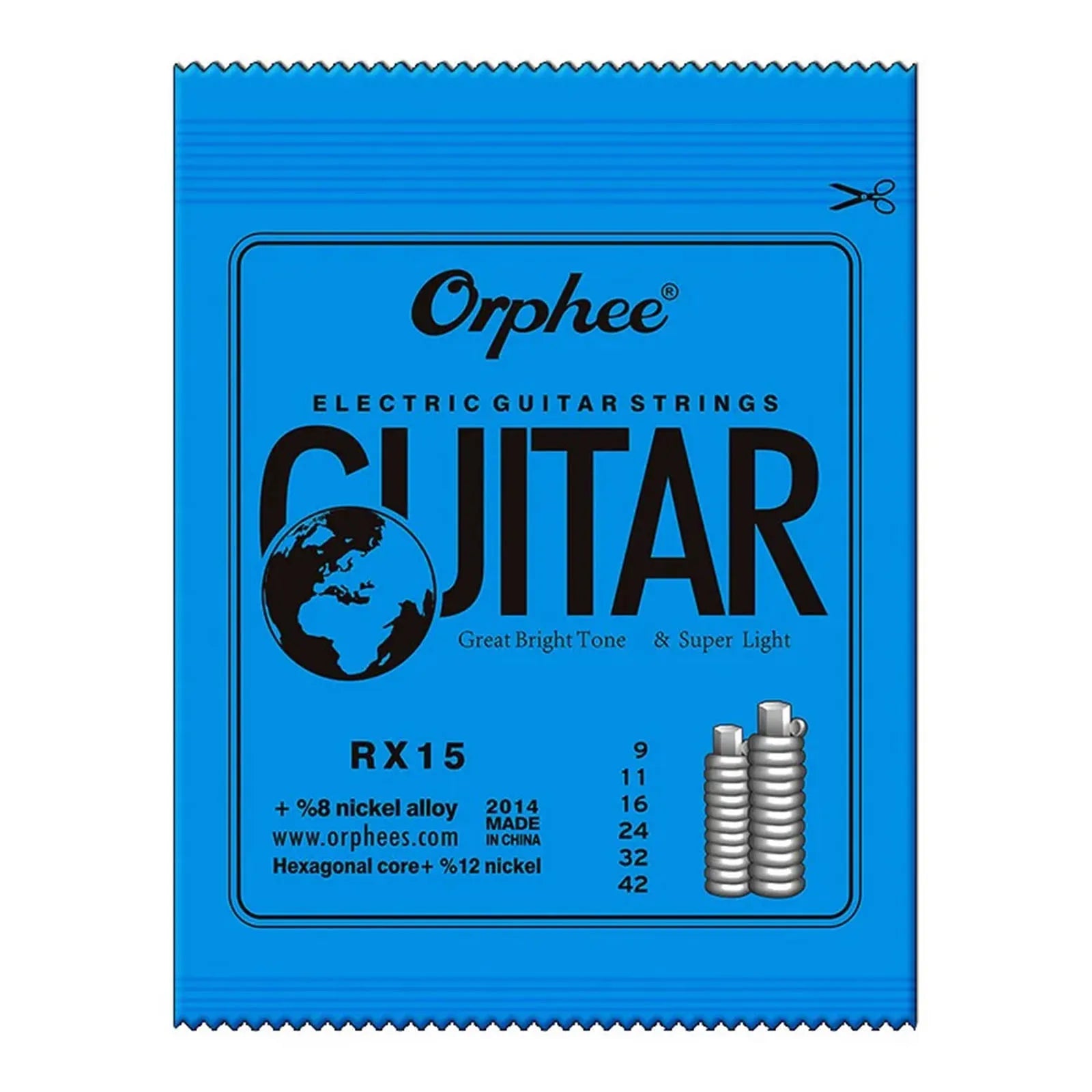 Orphee 1/5/10 Pcs Electric Guitar Strings Set RX Series Hexagonal Carbon Steel 6 String for Electric Guitar Accessories&Parts Beauty World Shop