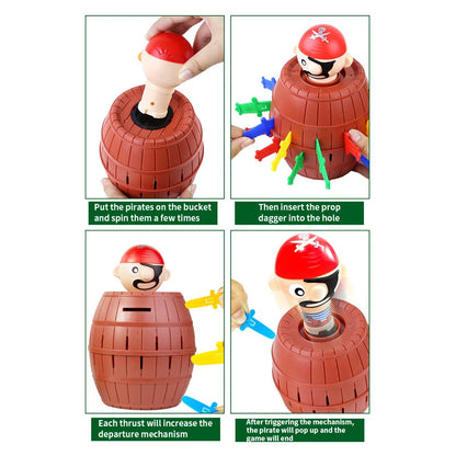 Pirate Bucket - Mr. Sword Bucket - Interactive Board Game, Mock and Trick Game - Trick Pirate Bucket, New and Unique Trick Game Beauty World Shop