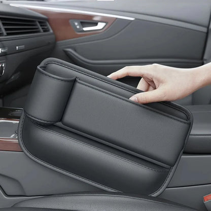 Car Seat Gap Water Cup Holder Leather Universal Crevice Side Storage Box Driver Front Auto Seat Gap Filler Organizer In the Car Beauty World Shop