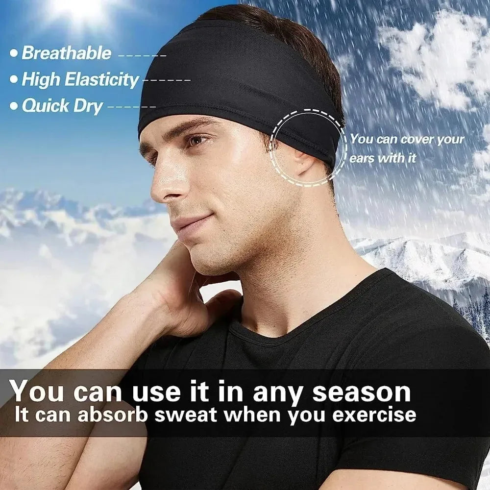 Sports Headbands Solid Color Elastic Non Slip Quick Dry Workout Fitness Yoga Unisex Hairband Sweatband Bandana Hair Accessories Beauty World Shop