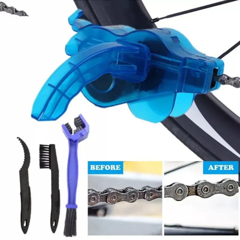 Portable Bicycle Chain Cleaner Bike Brushes Scrubber Wash Tool Mountain Cycling Cleaning Kit Outdoor Accessory Beauty World Shop