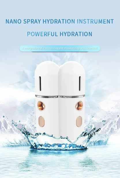 Mini Portable Humidifier Nano Mister Facial Steamer Device Beauty Spray Hydrating Apparatus Cold Spray Apparatus Rechargeable Beauty World Shop
