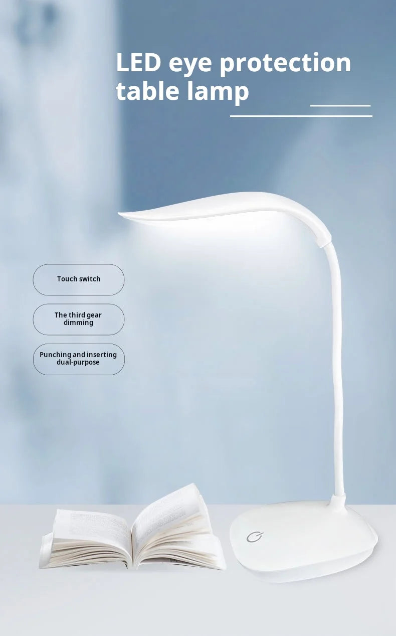 LED Desktop Desk Lamp USB Rechargeable Lighting Eye Protection Room Night Light Bedroom Bedside Student Reading Lamp Beauty World Shop