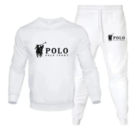 Men's autumn and winter sets of round-neck sweatshirts and jogging pants autumn and winter fashion outdoor fitness and casual Beauty World Shop
