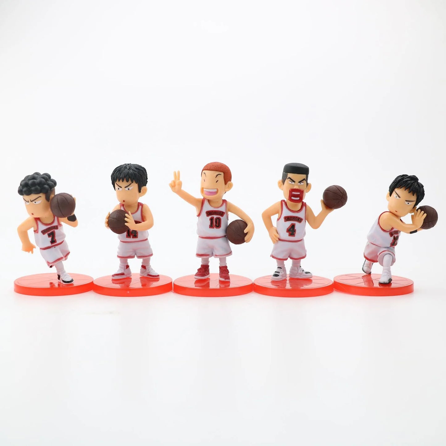 Slam Dunk Q Edition Five Piece Set Sakuragi Hanamichi Ryukawa Maple Shobei Basketball Team Doll Handmade Ornament Car Decoration Beauty World Shop