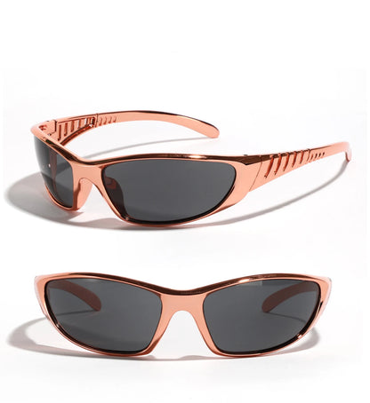 Y2K Silver Sunglasses Color Hollowed Out Future Sense Of Technology Hot Girls Net Red Sunglasses Women Sunglasses Trendy Men Beauty World Shop