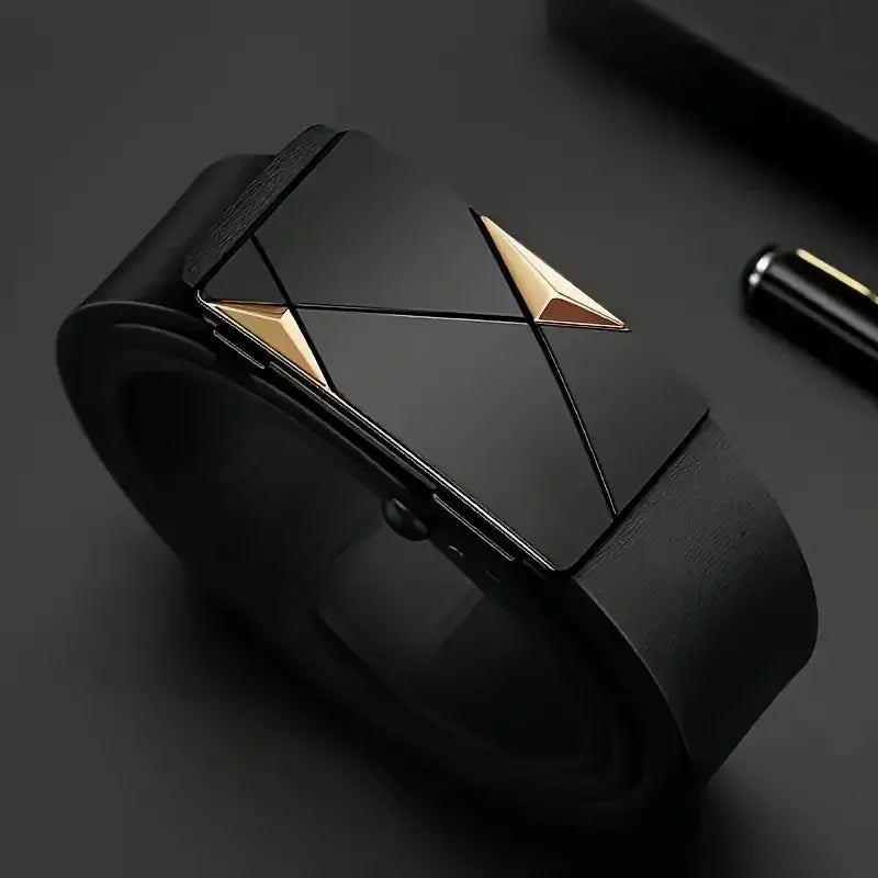Stylish Men's PU Leather Belt - Fashion Belts for Daily Life, Leisure, Party, Festival, Work, and Business Automatic Buckle Beauty World Shop