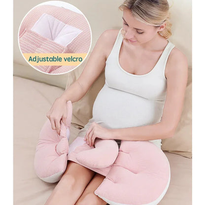 PANGDUBE Pregnancy Pillow with 1pc Free An Auxiliary Pillow Cotton Waist Support Pillow for Pregnant Women Sleeping Body Pillow Beauty World Shop