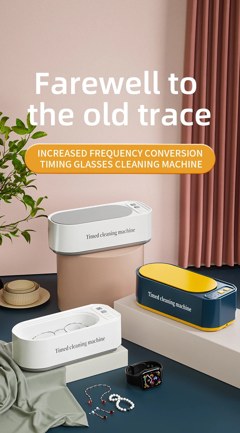 250mAh Ultrasonic Glasses Cleaning Machine Ultrasound Timed Jewelry Toothbrush High Frequency Ultrasonic Cleaner Bath 2026 Beauty World Shop
