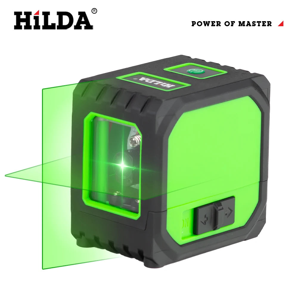 HILDA 2-Line Green Laser Level Self-Leveling Cross Line, Mini Size USB Charging Convenient to Carry High Visibility Beams Beauty World Shop