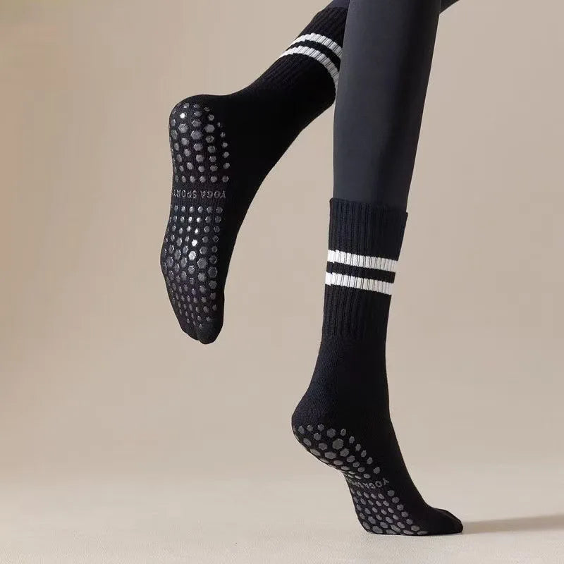 8 Pairs Girl Women's Yoga Socks Solid Colors Non-Slip Grip Socks for Pilates Workouts Ballet Dance and Gym Socks Beauty World Shop