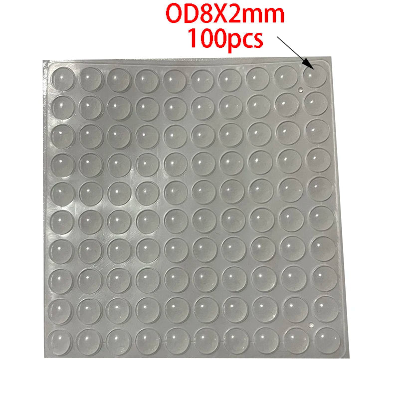 100Pcs Soft Silicone Rubber Anti Slip Bumpers Feet Pads Damper Buffer Cabinet Bumpers Silicone Furniture Pads Drawer Door Pad Beauty World Shop