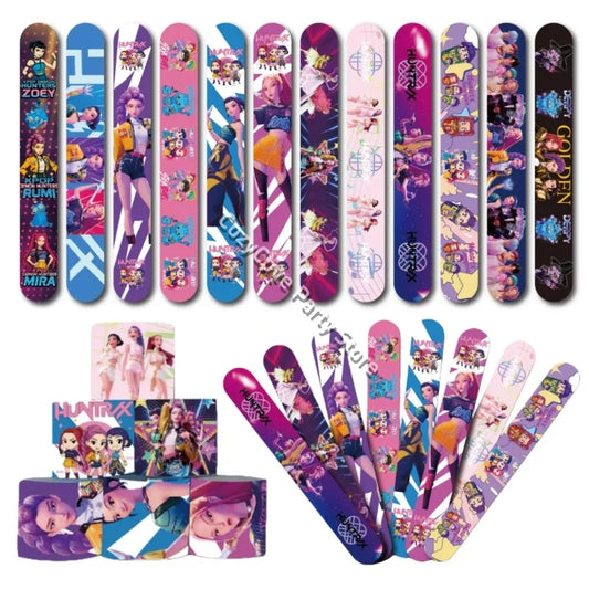 Kpop Demon Hunter Slap Bracelets Anime Snap Wristband for Birthday Party Favors School Prize Gifts Beauty World Shop