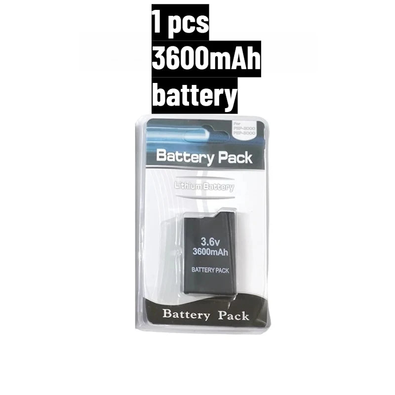 3600mAh for SONY PSP2000 Handheld Game Console Backup Battery Pack 2400mAh for SONY PS Lite PSP-2000 PSP-3000 PSP-3004 Batteries