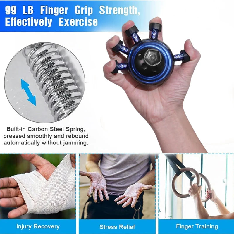 1PC, Strengthening finger exerciser, hand clamp exerciser, five-finger power device, rock climbing finger exerciser Beauty World Shop
