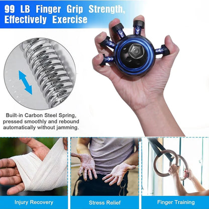 1PC, Strengthening finger exerciser, hand clamp exerciser, five-finger power device, rock climbing finger exerciser Beauty World Shop