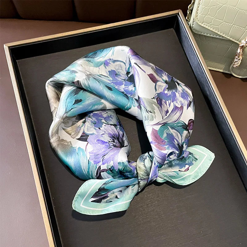 Scarf 100% Silk Bandana Women Square Scarves Wrap Kerchief Spring Fashion Luxury High Quality Headband Hijab Shawls 2026 Beauty World Shop
