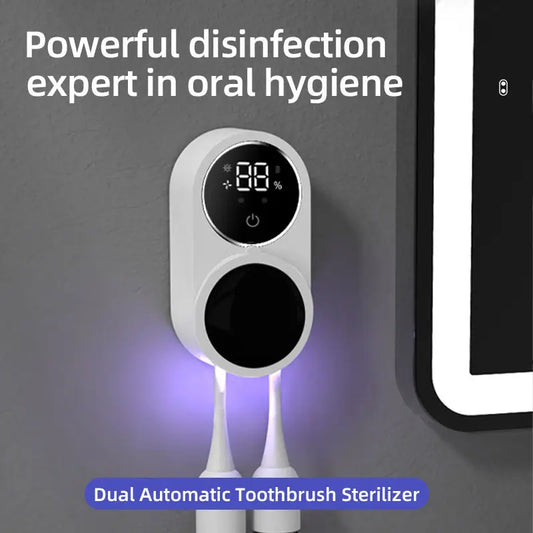 Mini Portable Rechargeable Travel Toothbrush Sterilizer Induction Switch with Charge Display UV Toothbrush Sterilizer Case Beauty World Shop