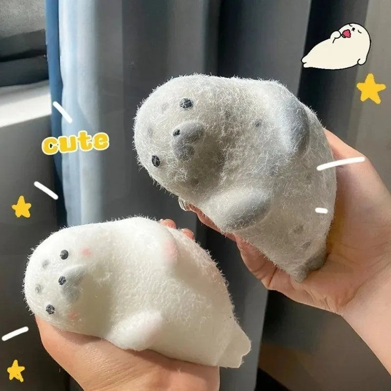 Kawaii Squishy Seal Squeeze Toys Super Soft Pinching Fingertip Toy Slow Rebound Antistress Gift Stress Relief Adult Sensory Toy Beauty World Shop