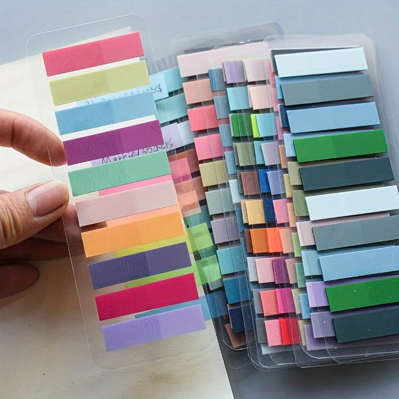 PET Morandi Color Translucent Convenience Sticker Marking Index Sticker, Oblong Shape,with Index Tabs for Organization and Notes Beauty World Shop