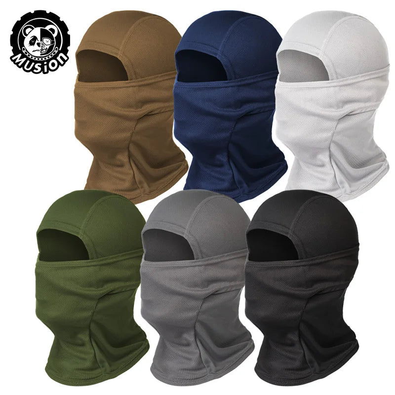 MusionTactical Balaclava Full Face Mask Quick-dryHiking Cycling Camping Hunting AirsoftHood Cap Bike Head Cover Summer Men Women Beauty World Shop