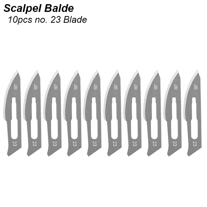 11 23 Scalpel Blade Set Metal Handle Stationery Steel Precision Craft Knife Cutter Wood Carve Stencil Box Open DIY Surgical Tool Beauty World Shop