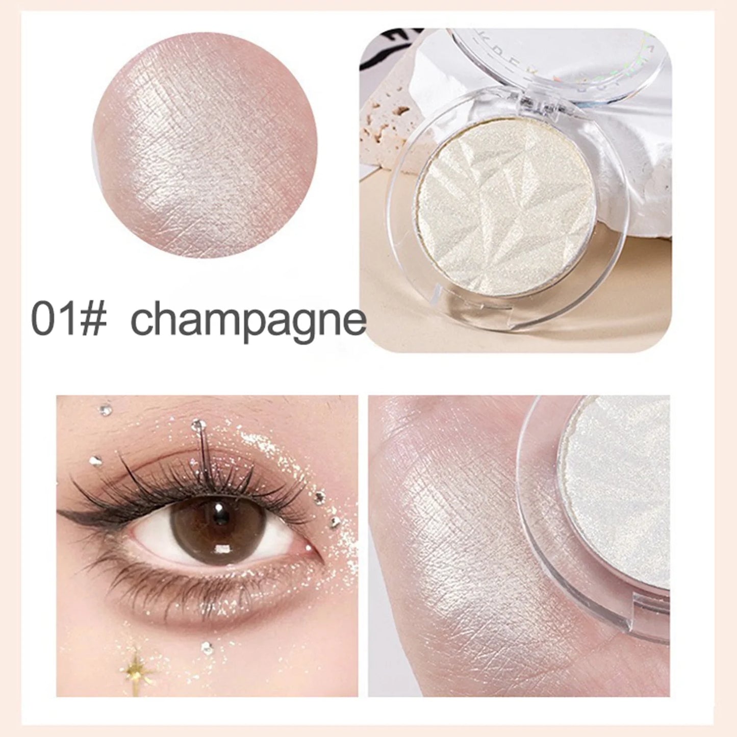 Shimmer Diamond Glow Highlighter – 2-Color Palette for Contour, Brighten, Radiant Skin, Festival & Party Makeup Essential Tool Beauty World Shop