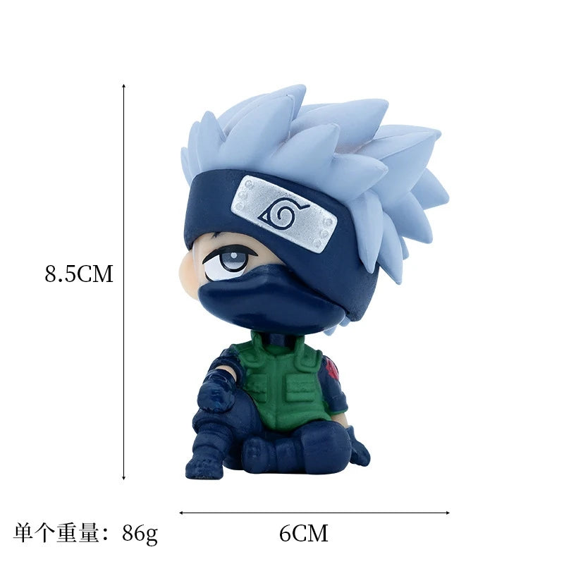 9cm Naruto Anime Figure Naruto Kakashi Action Figure Q Version Kawaii Sasuke Itachi Figurine Car Decoration Collection Model Toy Beauty World Shop