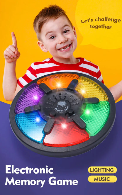 Memory Game Machine Handheld Electronic Memory Game with Light and Sound Puzzles Creative Interactive Game Toys Memory Training Beauty Fashion