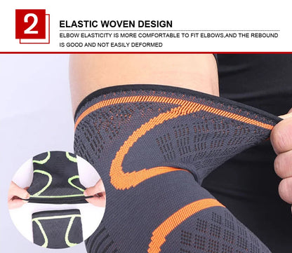 AOLIKES 1PCS Elbow Support Elastic Gym Sport Elbow Protective Pad Absorb Sweat Sport Basketball Arm Sleeve Elbow Brace Beauty World Shop