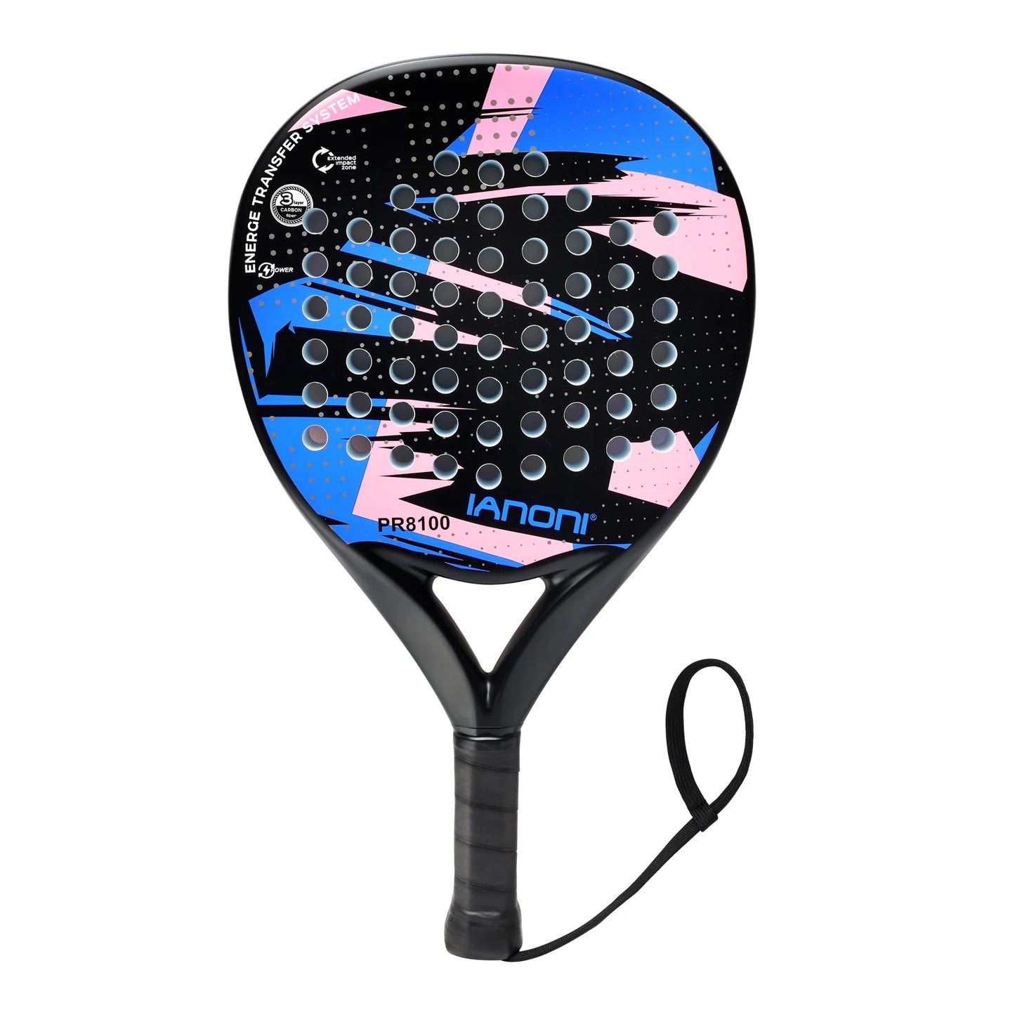 IANONI Padel Racket Carbon Fiber Surface with EVA Memory Flex Foam Core Padel Tennis Racquets Lightweight Beauty World Shop