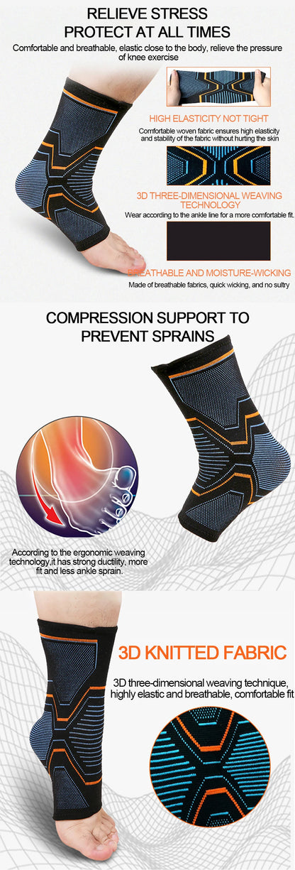 LOOGDEEL 1PCS Elastic Knitted Sports Ankle Support Brace Fitness Cycling Yoga Basketball Volleyball Foot Joint Ankle Protection Beauty World Shop