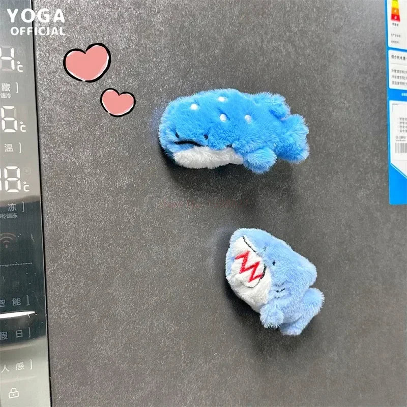 30pcs/box Original Small Aquarium Marine Animal Plush Refrigerator Sticker Blind Box Cute Magnetic Sticker Kawaii Plushies Toy Beauty World Shop
