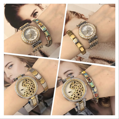 2024 New Popular Fashion Italian Module Charm Links Fit 9mm Bracelet Stainless Steel Links Jewelry Making Beauty World Shop