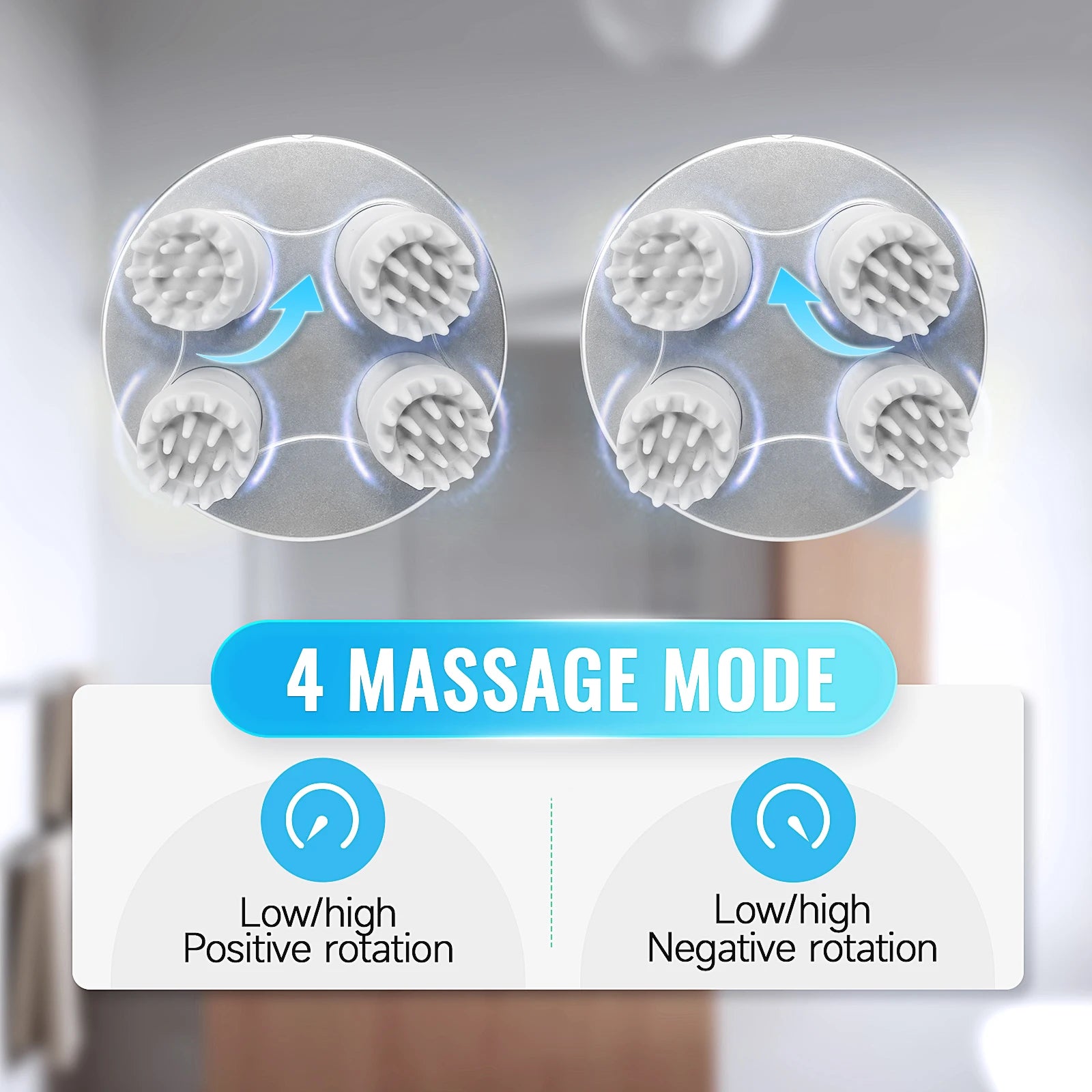 Electric Smart Head Massager Body Massage Neck Deep Tissue Kneading TYPE-C Wireless Waterproof Mini Scalp Massager  Stress Relax Beauty World Shop