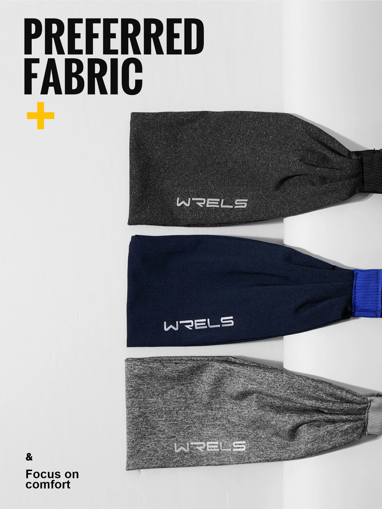WRELS Sports Headbands Moisture Wicking Sweatbands for Running Breathable Headbands Elastic Non Slip Hairband for Women and Men Beauty World Shop