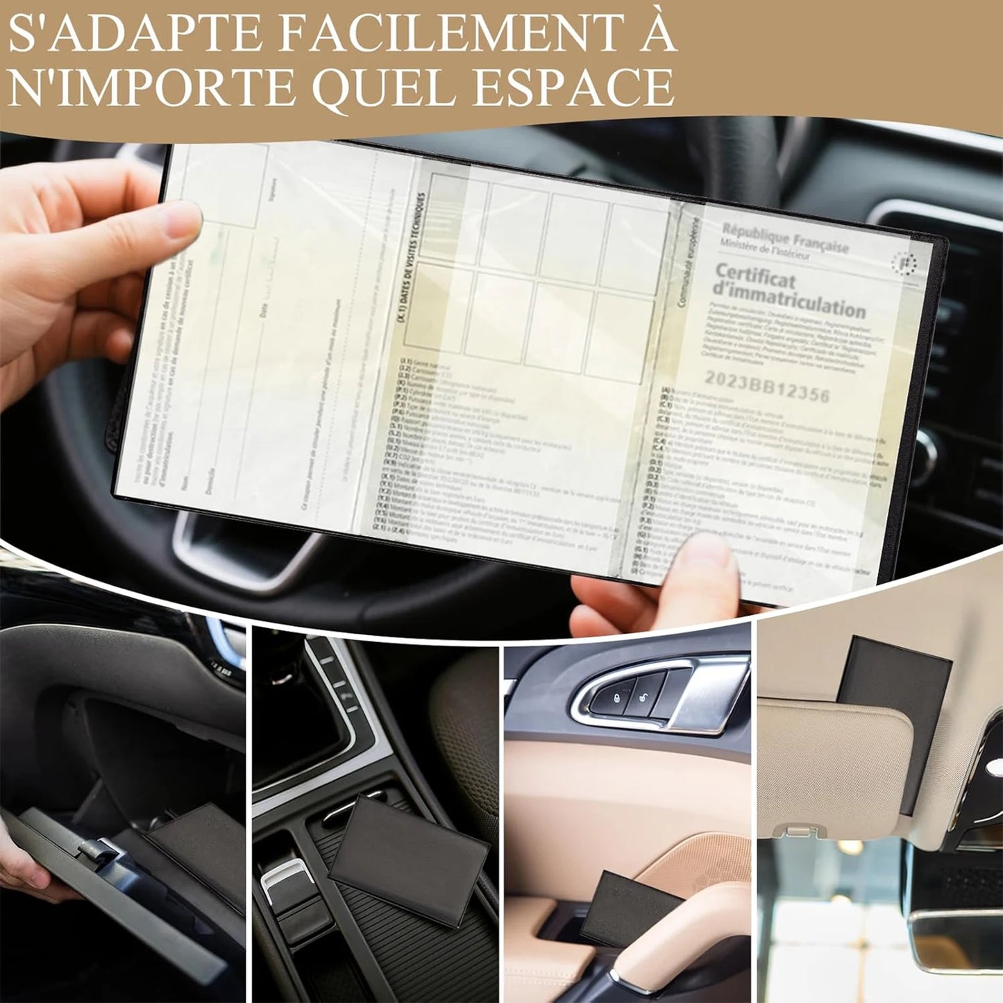 Transparent Plastic Document Sleeve Vehicle Registration And Insurance Card Holder for Car/Motorcycle Papers Beauty World Shop