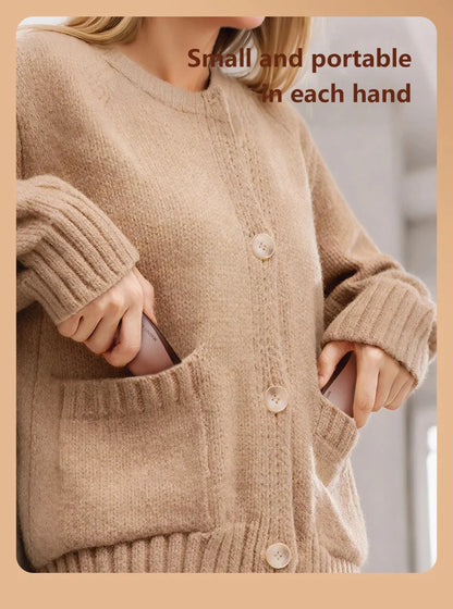 Hand Warmer Rechargeable Magnetic Design Electric Handwarmers 6000mah Split-type Skin-friendly Material Electric Heater Beauty World Shop