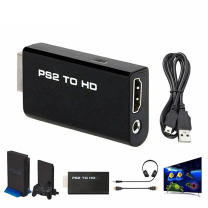 Hdmi To Ps2 Compatible Converter Adapter Audio And Video With 3.5mm Audio Cable Supports Pc All Ps2 480i 480p 576i Display Modes Beauty World Shop