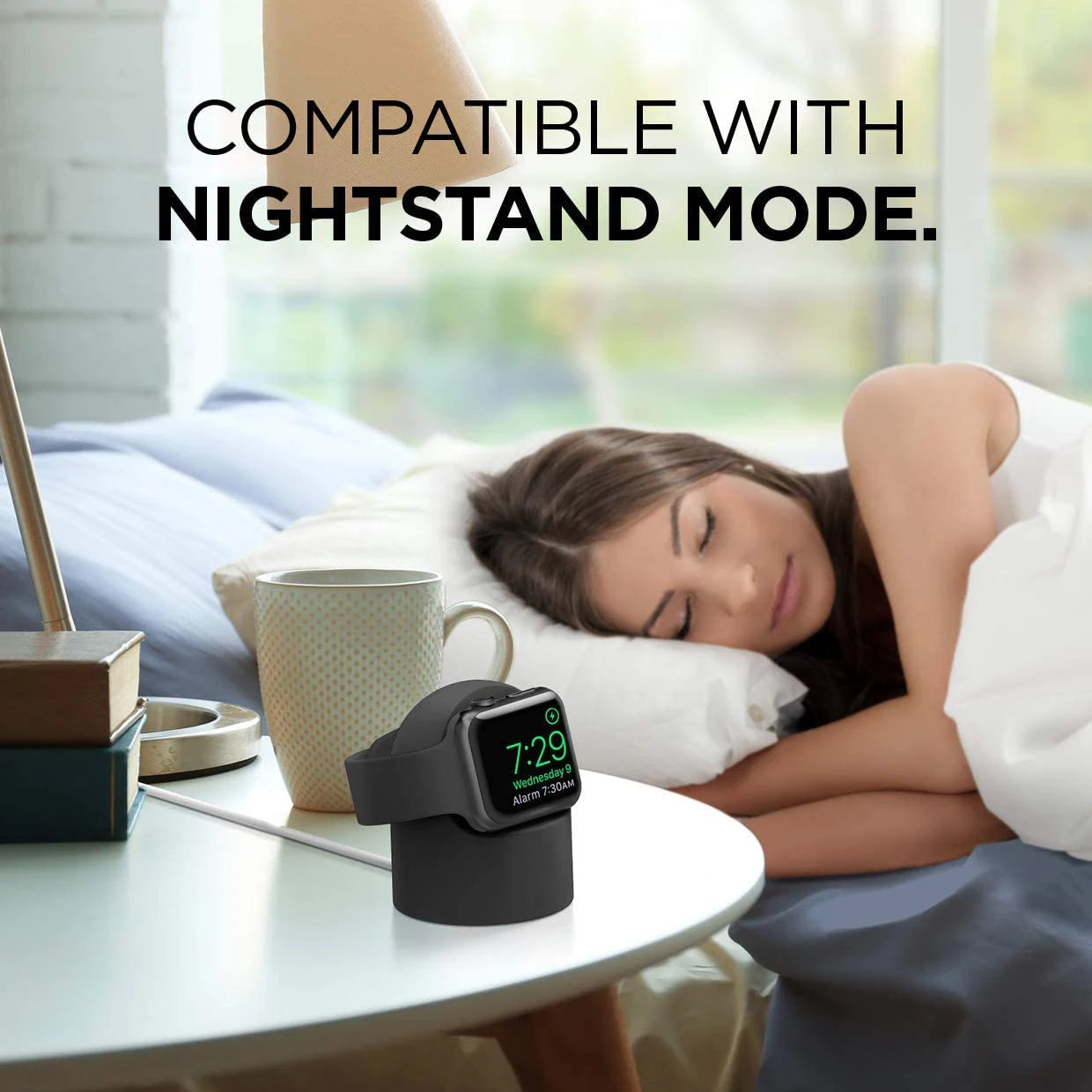 Charger Stand For Apple Watch Series 9 8 Ultra 7 6 5 SE 4 3 2 Charger Dock Station Silicone Bracket Iwatch Charging Cable Holder Beauty World Shop